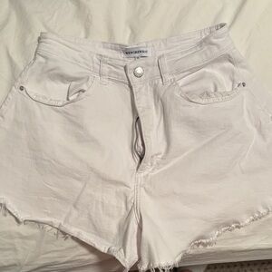 We Wore What Flare Women’s White Shorts